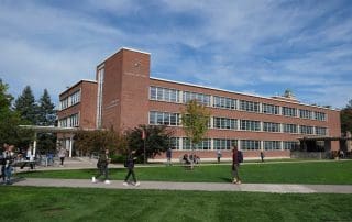 Hinds Hall as seen from the quad