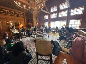 group of people sitting